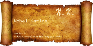 Nobel Karina névjegykártya